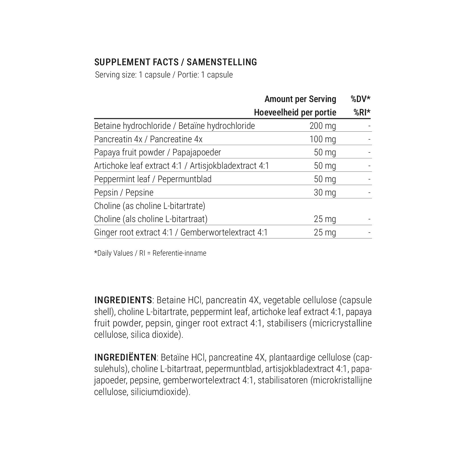 Bile support Formula (UK formula)