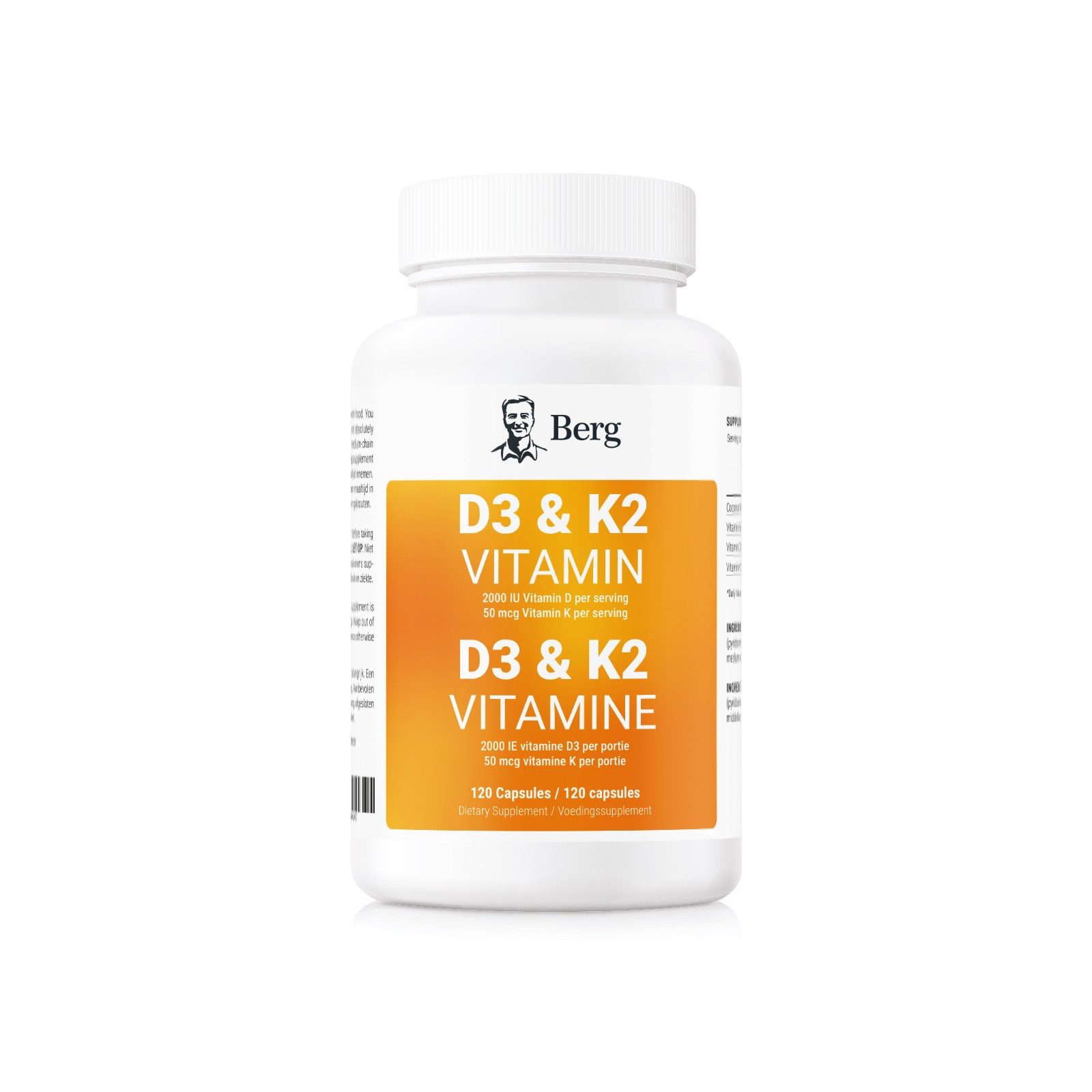 Витамины D3 + K2  (2,000 IU) - 120 капсул