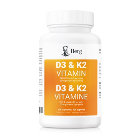 Витамины D3 + K2  (2,000 IU) - 120 капсул