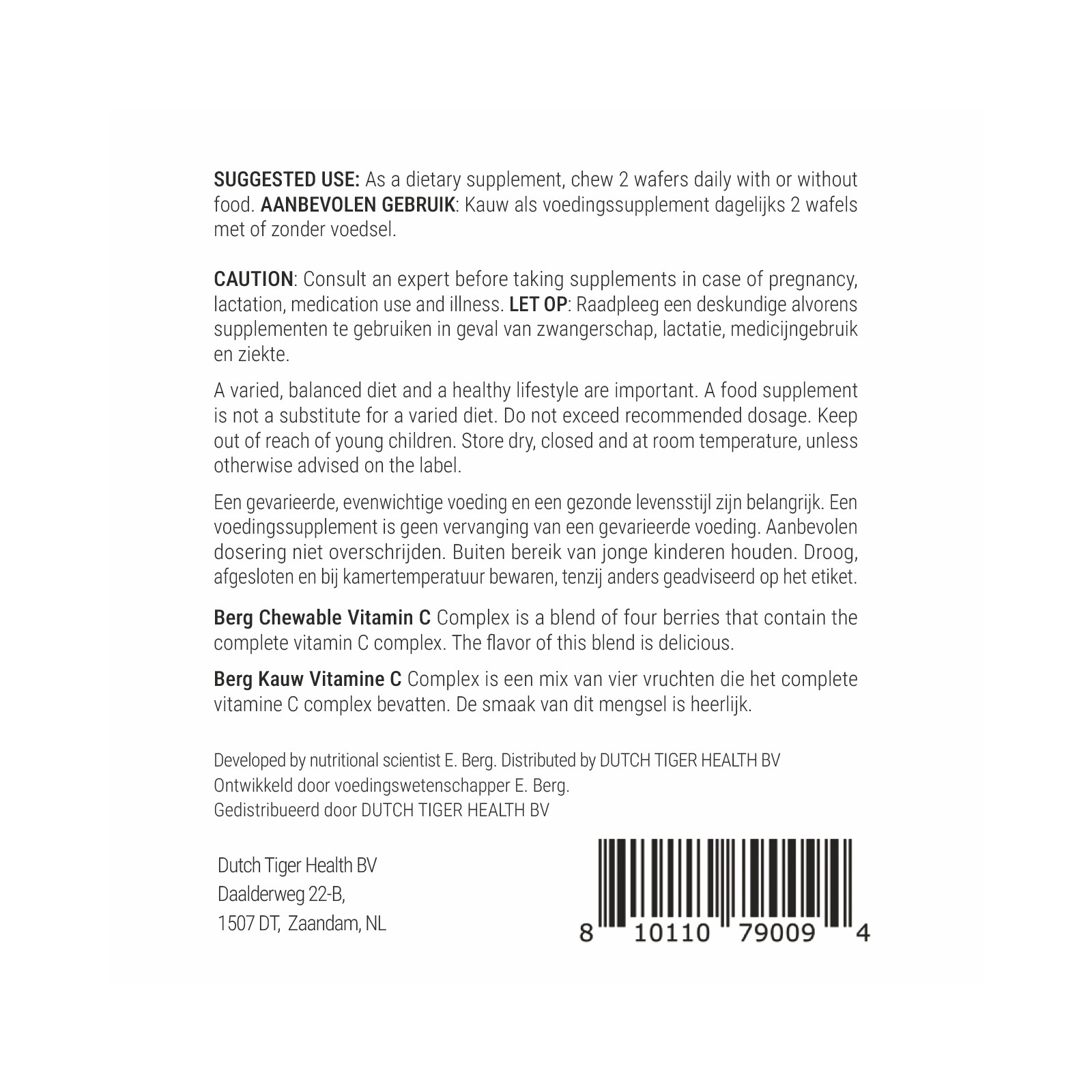 Berg’s Chewable Vitamin C Complex