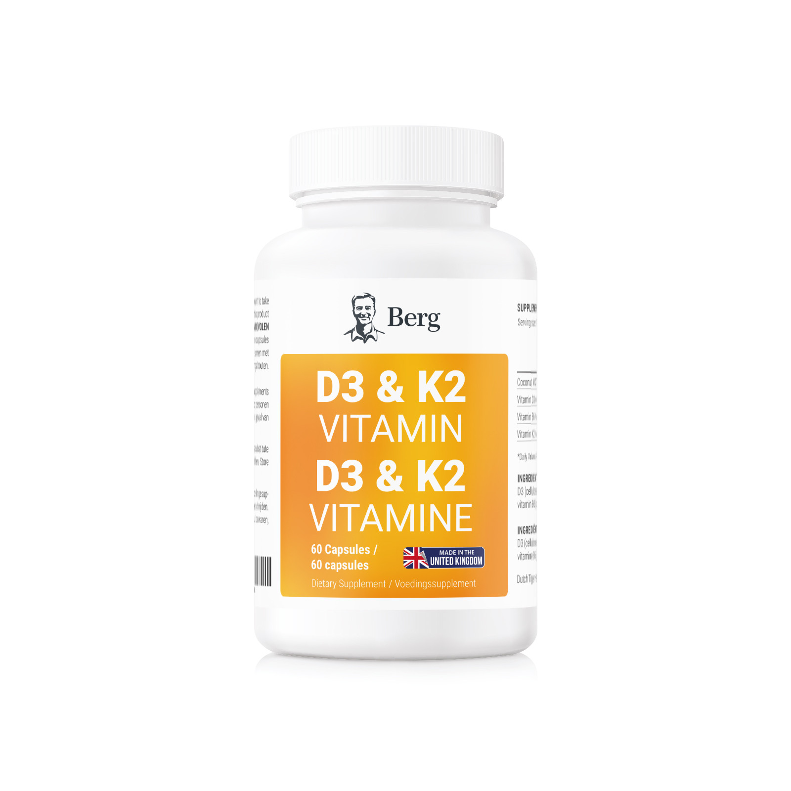 Vitamina D3 e K2 (2.000 UI) – 60 cápsulas